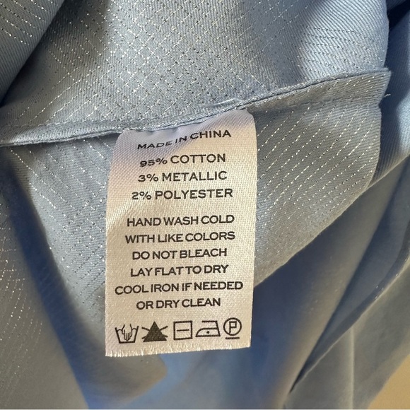 Hill House The Athena Nap Mini Dress Light Blue Glitter Check Size S - Picture 9 of 9